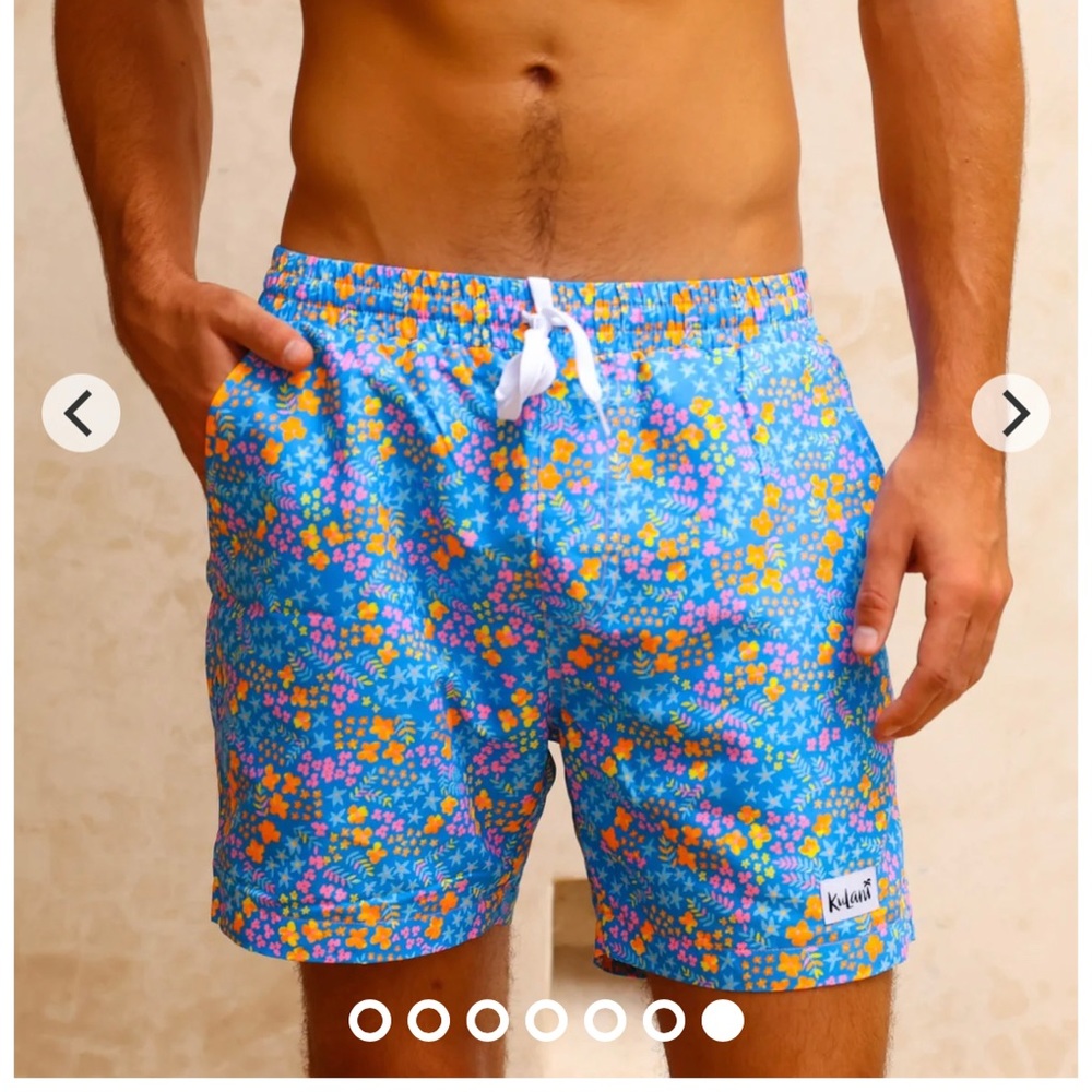 kulani kinis men’s swim trunks - bombshell beach 2x